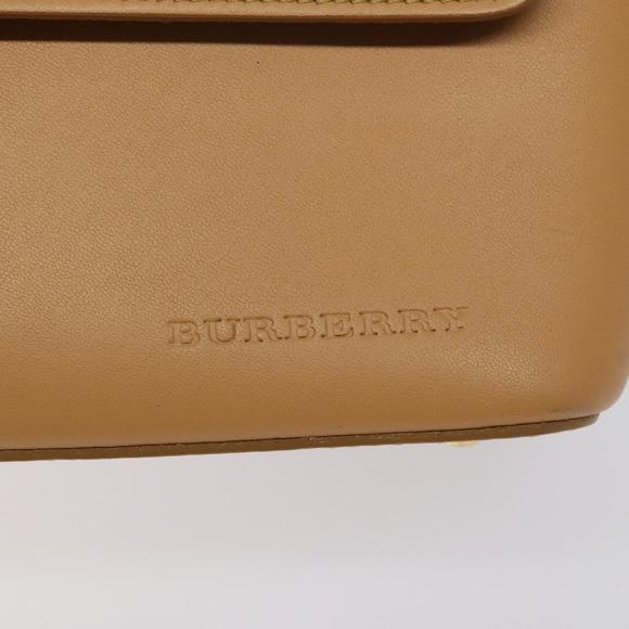 BURBERRY Shoulder Bag Leather Beige Gold Auth ep8012 - Picture 14 of 16